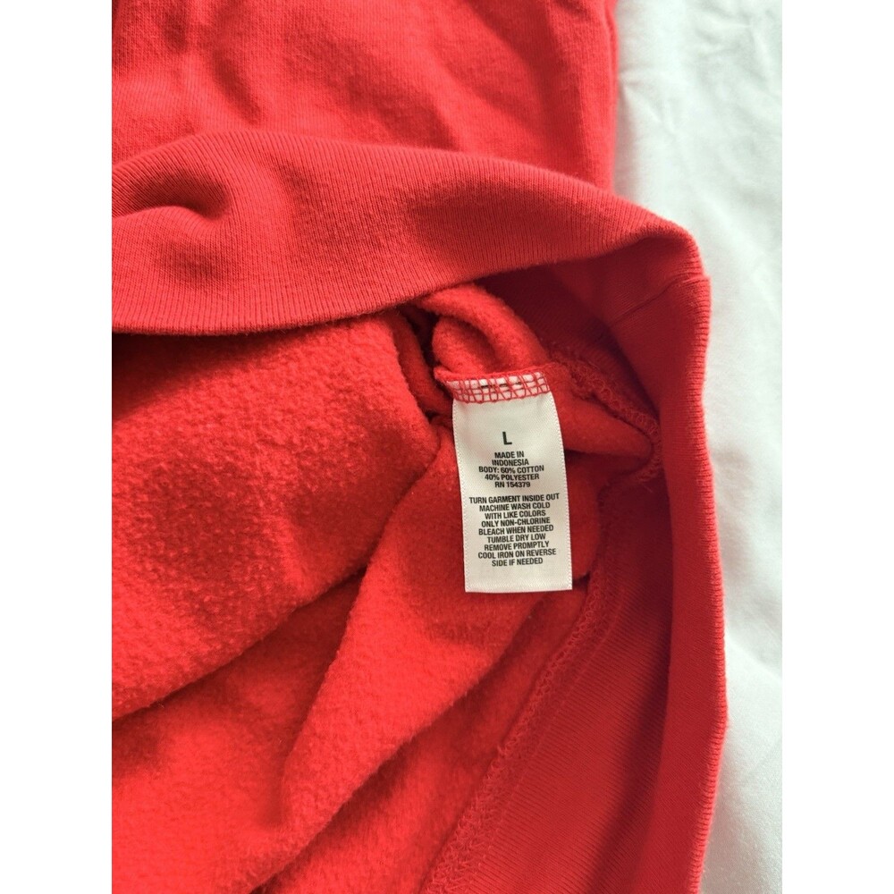 Aeropostale Men’s L Red Pullover Hoodie Graphic Logo Fleece Pockets - Picture 3 of 3